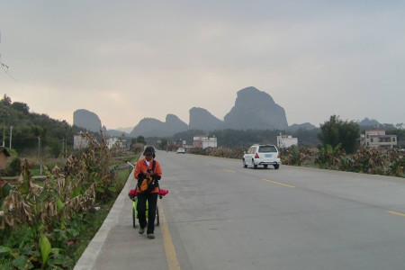 Ann, on the road in Guangdong