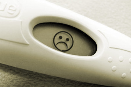 Unhappy pregnancy test
